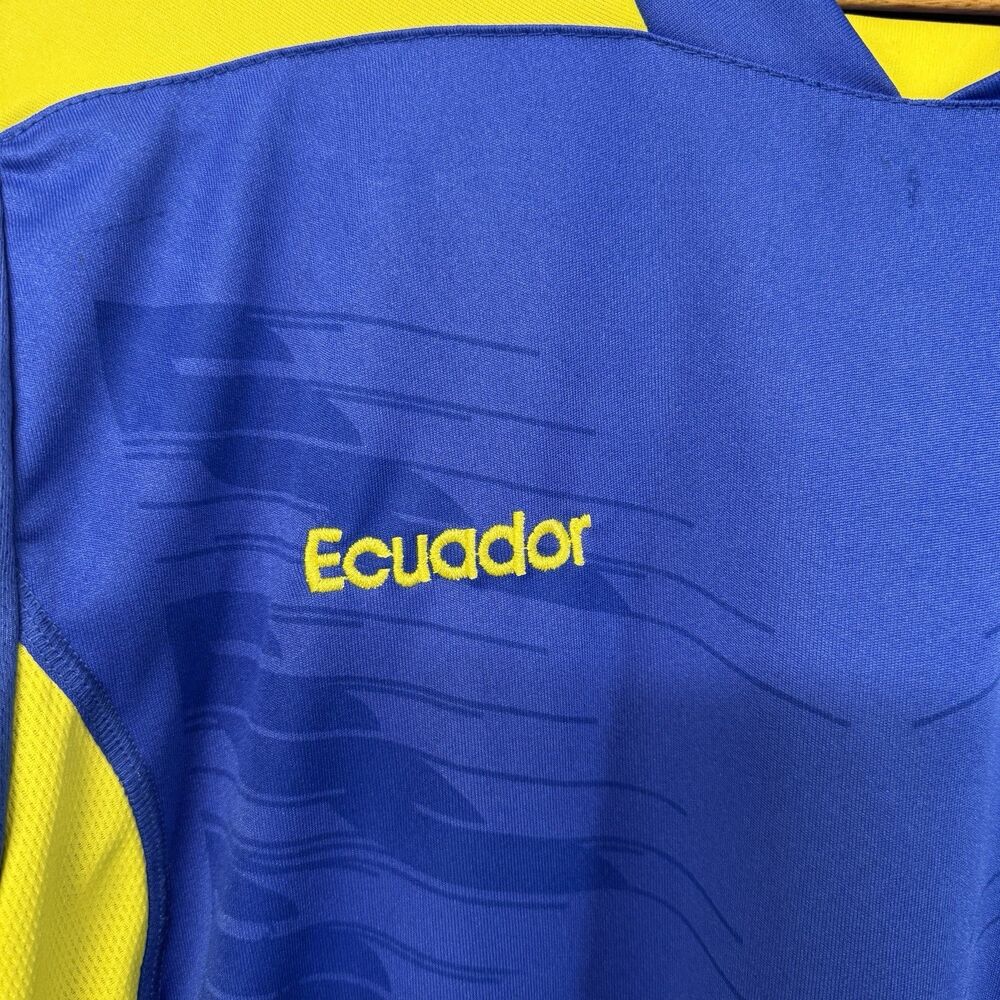 ECUADOR NATIONAL TEAM AWAY JERSEY 2014 WORLD CUP BRASIL BLUE MEN M GUC - Picture 3 of 12